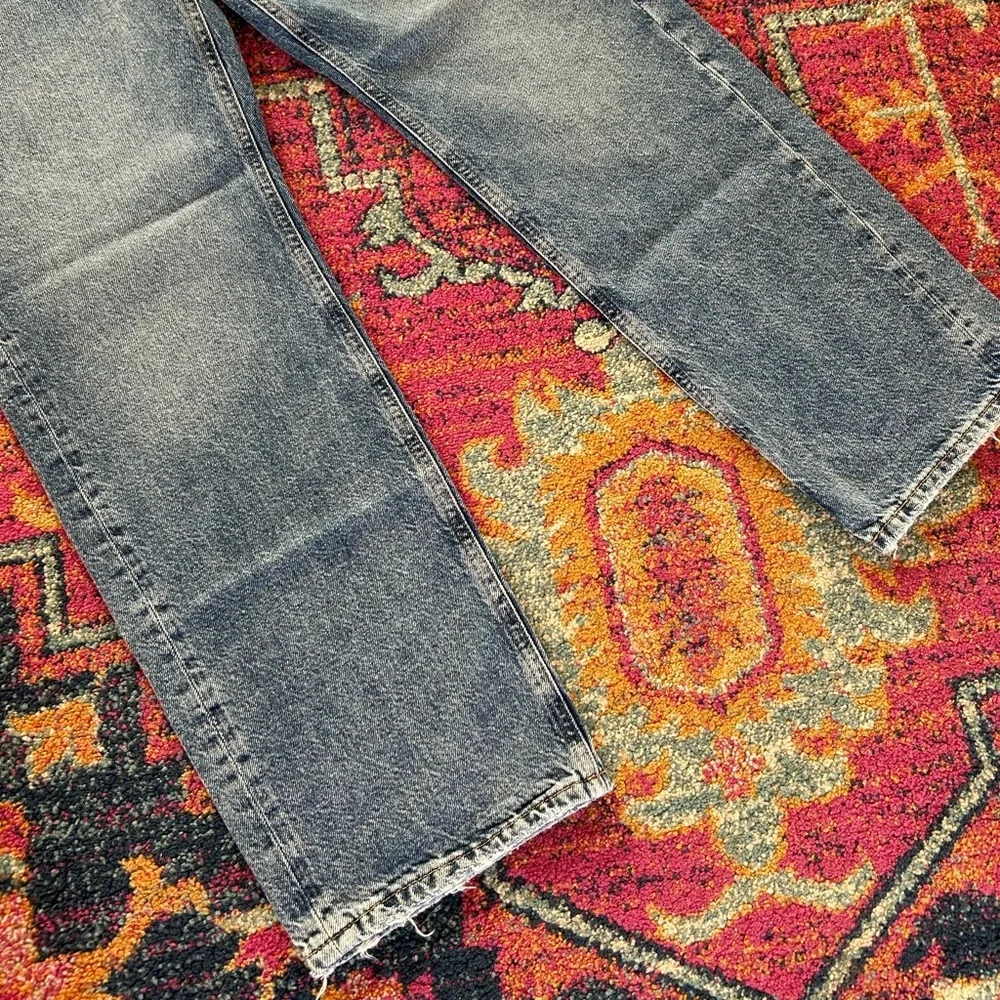 Free People | Women’s medium blue Curvy Siren Low Rise button fly jeans, size 35